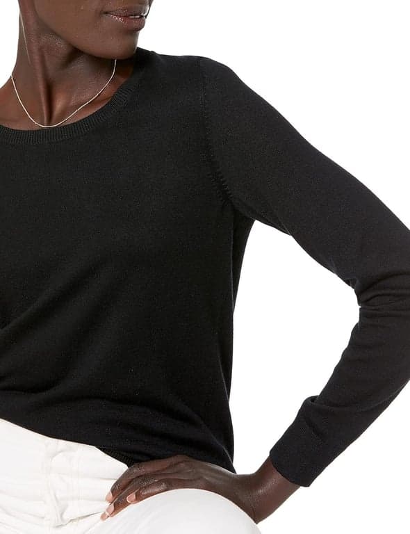 Suéter ligero de cuello redondo de manga larga para mujer Amazon Essentials, favorecedor (disponible en talla grande) - imagen 3