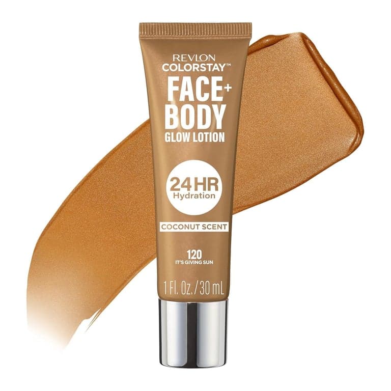 Revlon ColorStay Face + Body Glow Lotion, 120 It's Giving Sun