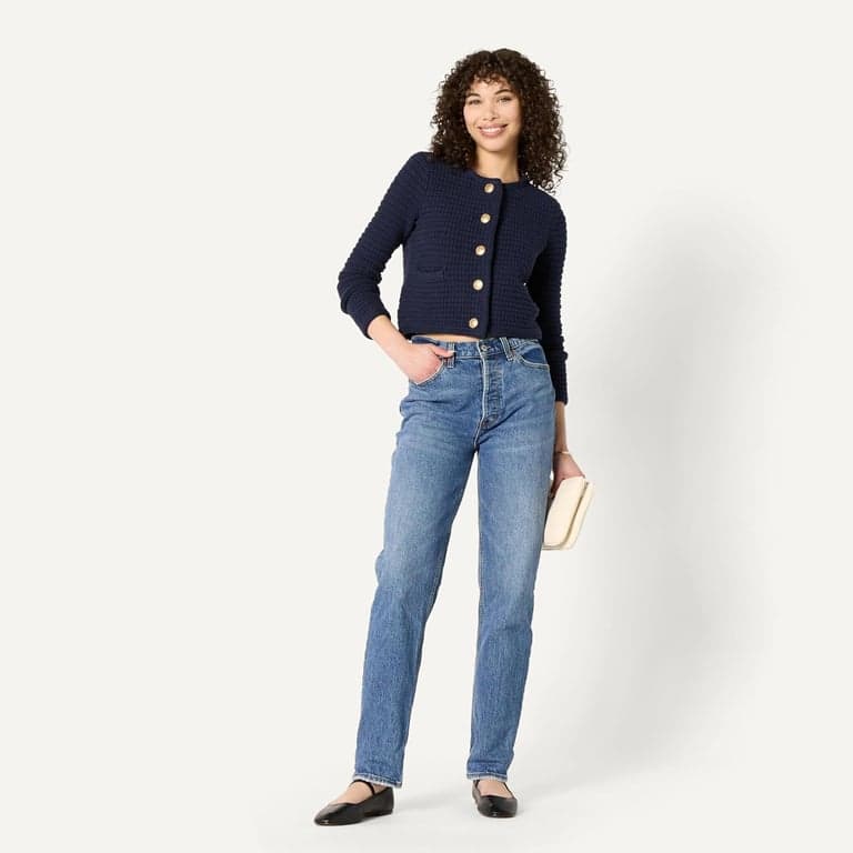 Suéter tipo cárdigan de peso medio de corte regular para mujer Amazon Essentials - imagen 4