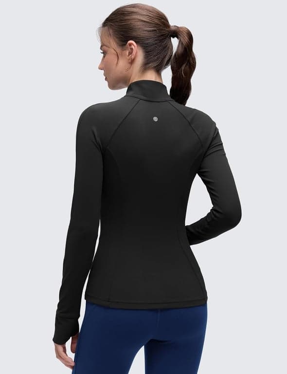 CRZ YOGA Butterluxe Jackets a la Cadera | Extremadamente Suave, Atlética, Ajuste Delgado, Cierre Completo, Bolsillos Laterales, Agujeros para Pulgares, para Mujer - vista alternativa