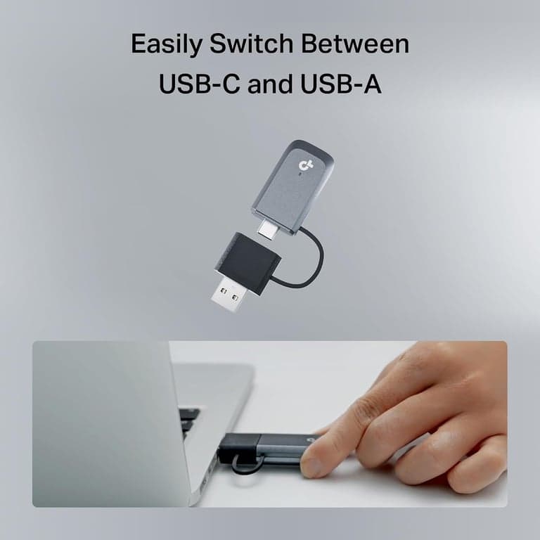 Adaptador USB Wi-Fi 7 TP-Link BE3600 para PC de escritorio, dongle Wi-Fi de doble banda - imagen 2