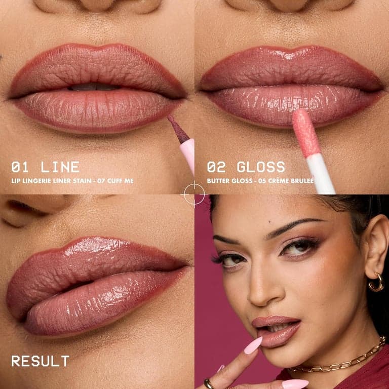 Delineador de labios NYX PROFESSIONAL MAKEUP Lip Lingerie Liner Stain, maquillaje sin costuras con color durante todo el día, acabado de tinte de labios a prueba de agua - Send Nudes (Rosewood) - imagen 6