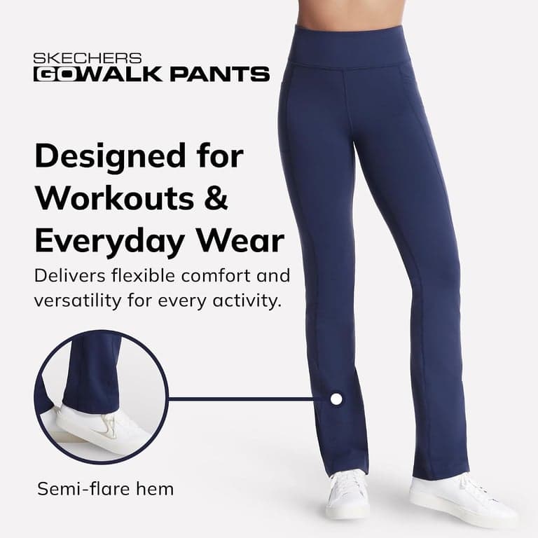 Pantalón Skechers Go Walk de mujer de talle alto Joy – Elástico en 4 direcciones, absorbe la humedad, pretina en capas - imagen 2