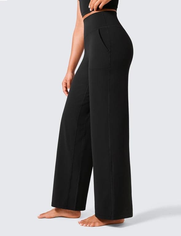 CRZ YOGA Butterlift Pantalones de Pierna Ancha Bolsillos 29"/31"/33" | Suaves como Mantequilla, Compresión Moderada, Yoga, Casual, Talle Alto, para Mujer - imagen 3