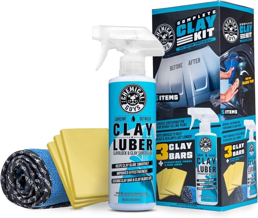 Chemical Guys, Kit Completo de Barra de Arcilla, Sistema de Restauración de Pintura para Automóviles