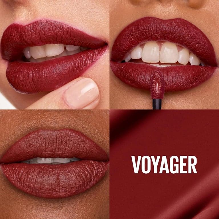 Maybelline Super Stay Matte Ink Lápiz Labial Líquido, Color de Alto Impacto de Larga Duración, Hasta 16H de Uso, Exhilarator, Rojo Rubí, 1 Unidad, El Empaque Puede Variar - vista alternativa