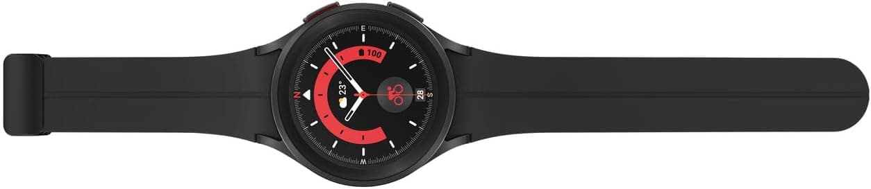 SAMSUNG Galaxy Watch 5 Pro (45mm,WIFI + 4G LTE) 1.4'' Super AMOLED Smartwatch GPS Bluetooth con entrenamiento del sueño, sensor bioactivo, resistente al agua R925U (paquete de cargador rápido, titanio negro) (renovado) - imagen 2
