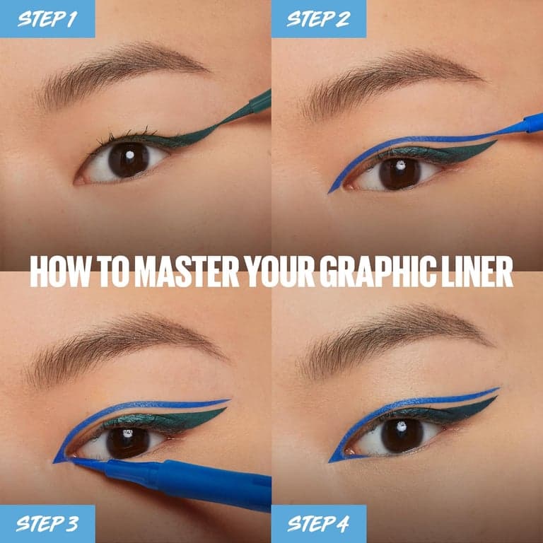 Maybelline Eyestudio Master Precise Delineador Líquido Resistente al Agua de Larga Duración, Negro Mate, 1 unidad (el empaque puede variar) - imagen 6