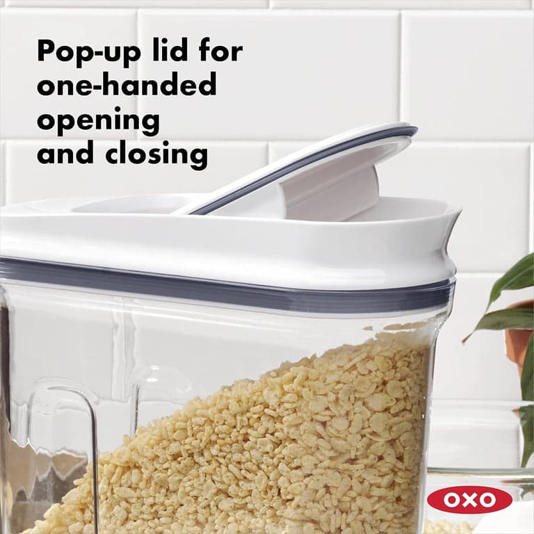 OXO Good Grips POP Dispensador de Cereal Hermético Juego de 3 Piezas, 3.4 Qt Cada Uno - vista alternativa
