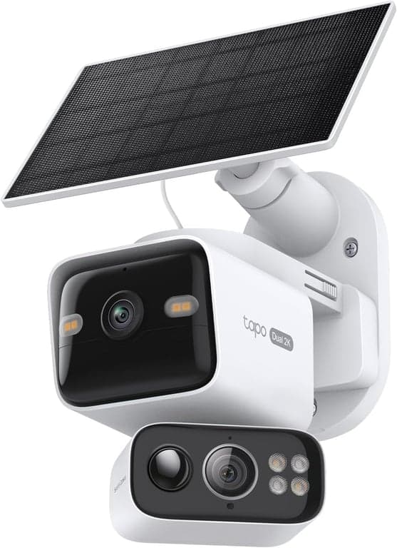 Tapo 2K Cámara de Seguridad con Batería, Lente Dual Panorámica/Inclinación c/Solar, C645D KIT
