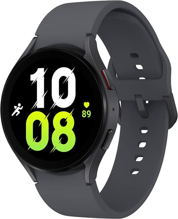 SAMSUNG Galaxy Watch 5 44mm Smartwatch Bluetooth con Rastreador Corporal, de Salud, de Ejercicio y de Sueño, Batería Mejorada, Cristal de Zafiro, Rastreo GPS Mejorado, Versión de EE. UU., Gris (Renovado)