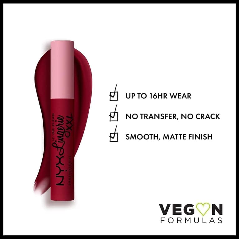NYX PROFESSIONAL MAKEUP Labial Líquido Mate Lip Lingerie XXL - Warm Up (Rosa Rojo) - vista alternativa