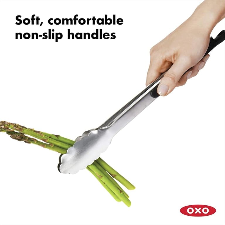 Paquete de espátula de restaurante OXO Good Grips y pinzas de bloqueo de acero inoxidable de 12 pulgadas - imagen 5