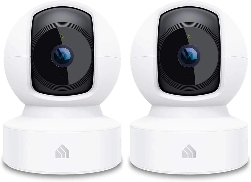 Cámara de seguridad con cable Tapo Kasa 1080p para interiores con movimiento horizontal/vertical - Funciona como monitor de bebé y mascotas, detección y seguimiento de movimiento, audio bidireccional, visión nocturna, almacenamiento local sin suscripción o en la nube opcional, EC70