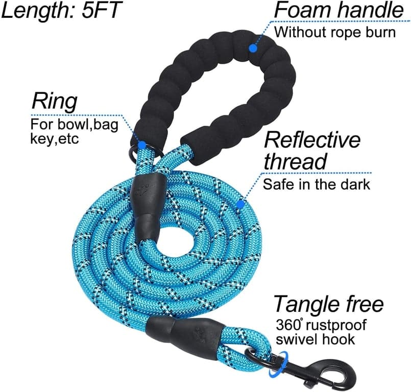 Arnés para perro, tipo chaleco transpirable para cachorros y gatos, mediano, azul - imagen 2