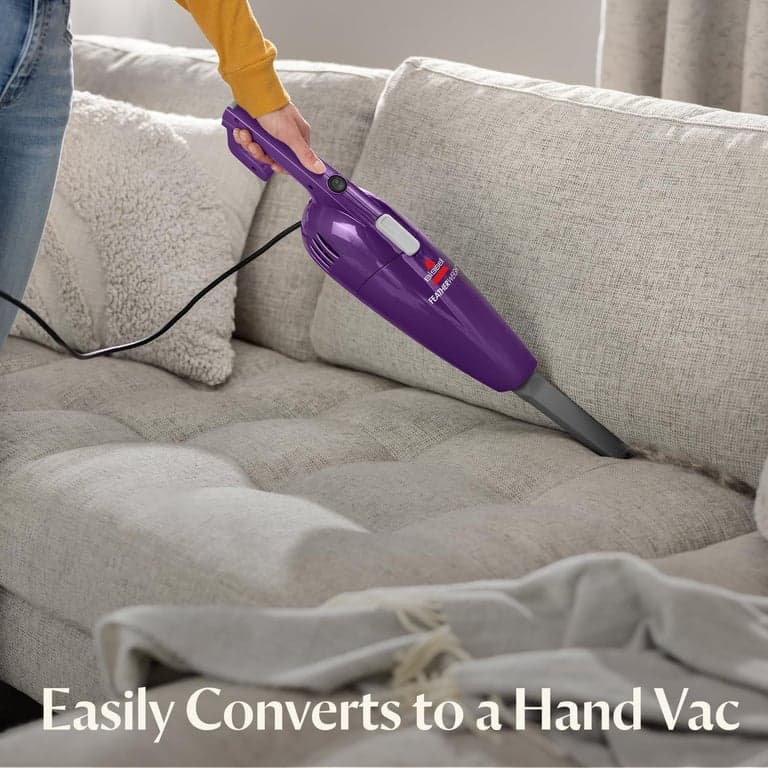 Bissell 2033 Featherweight Stick Aspiradora sin Bolsa Ligera y Escoba Eléctrica con Herramienta para Grietas para Suelos Duros y Alfombras, Azul - imagen 3