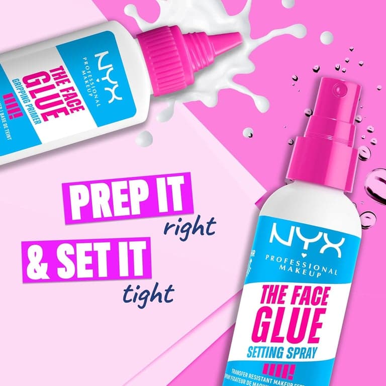 NYX PROFESSIONAL MAKEUP The Face Glue Gripping Primer, Prebase Hidratante para Maquillaje con Hasta 24 Horas de Duración, Vegano y Libre de Crueldad Animal - imagen 4