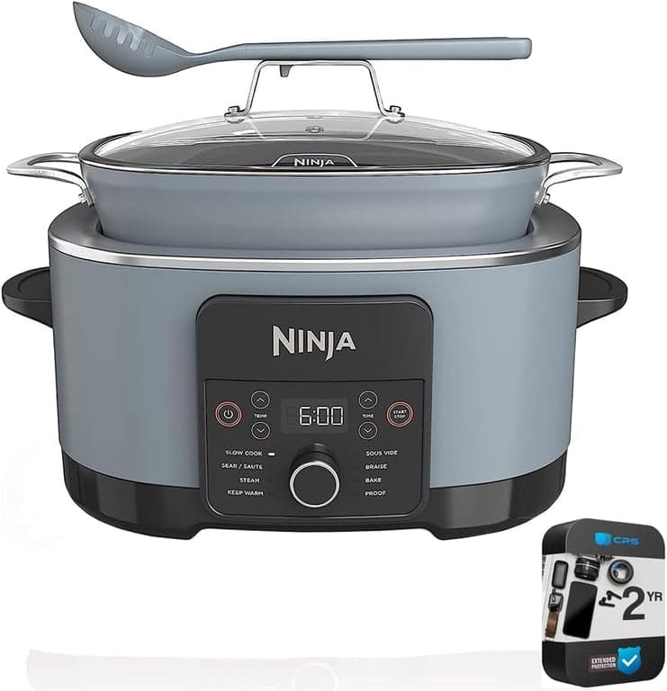 Ninja MC1001 Foodi Possible Slow Cooker PRO Multi-Cooker (Renovado) Paquete con de Protección Mejorada de 2 Años