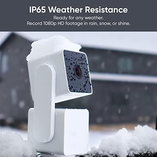 WYZE Cam Pan v3 Cámara de seguridad inteligente Wi-Fi para interiores/exteriores con clasificación IP65 1080p Panorámica/Inclinación/Zoom con visión nocturna a color, audio bidireccional, compatible con Alexa y Google Assistant, Blanca, Paquete de 2 (Renovada) - imagen 3