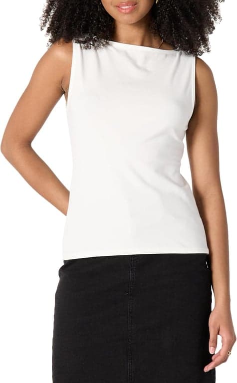 Camiseta sin mangas ajustada para mujer Amazon Essentials