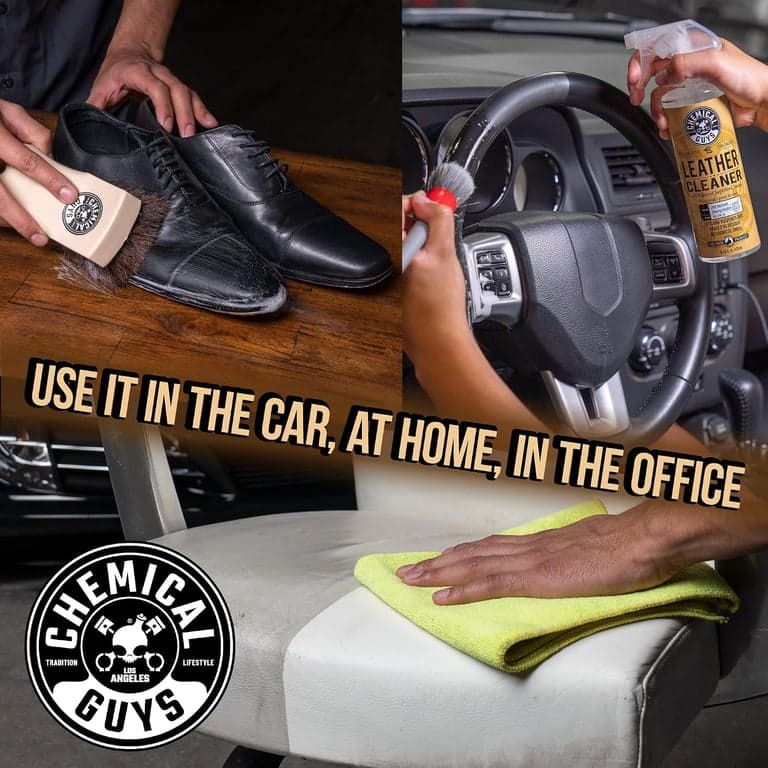 Chemical Guys, Kit Limpiador y Acondicionador de Cuero para Autos y Hogar, 2 x 16 oz | de dos pasos limpia y luego acondiciona asientos, muebles, bolsos y botas, pH-balanceado para cuero natural y sellado - imagen 3