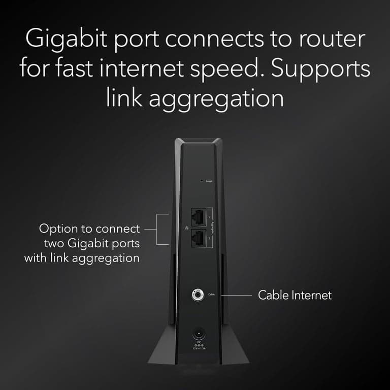 NETGEAR Nighthawk DOCSIS 3.1 Módem de Cable de División Media/Alta (CM2500-1AZNAS) – Aprobado para las Velocidades Más Rápidas de Hoy - Funciona con Todos los Proveedores de Incl. Xfinity, Spectrum, Cox - Planes de hasta 2Gbps (Renovado) - imagen 4