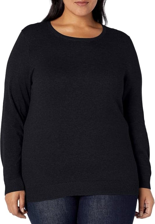 Suéter ligero de cuello redondo de manga larga para mujer Amazon Essentials, favorecedor (disponible en talla grande) - imagen 4