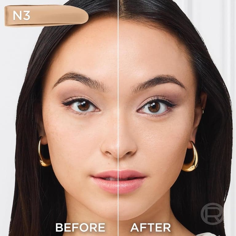 L'Oreal Paris True Match Super-Blendable Foundation, Maquillaje Líquido de Cobertura Media, N3, Claro Medio, 1 Fl Oz - imagen 2
