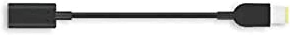Lenovo 4X90U45346 USB-C Cable Adapter Slim-Tip Black - Adapter for Cable (USB-C, Slim-Tip, Male/Female, 0.018 m, Black)