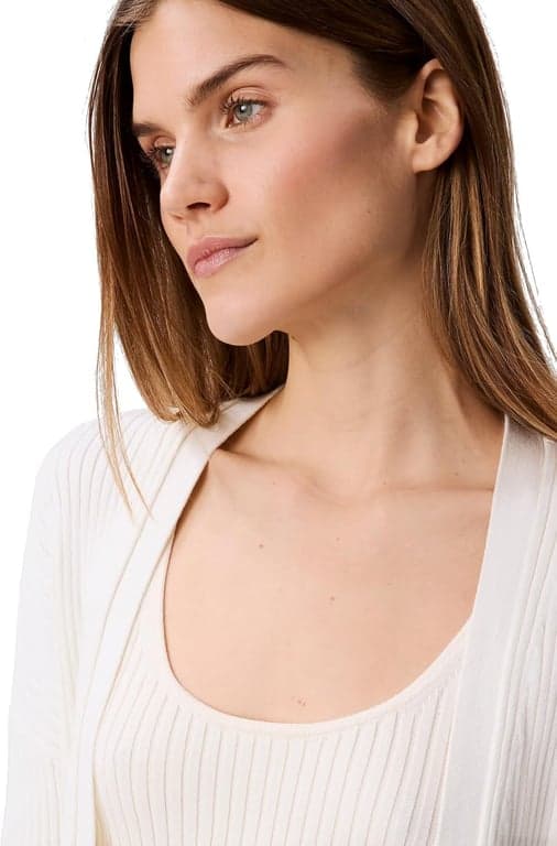 Suéter largo de algodón liso acanalado Calvin Klein para mujer - imagen 2