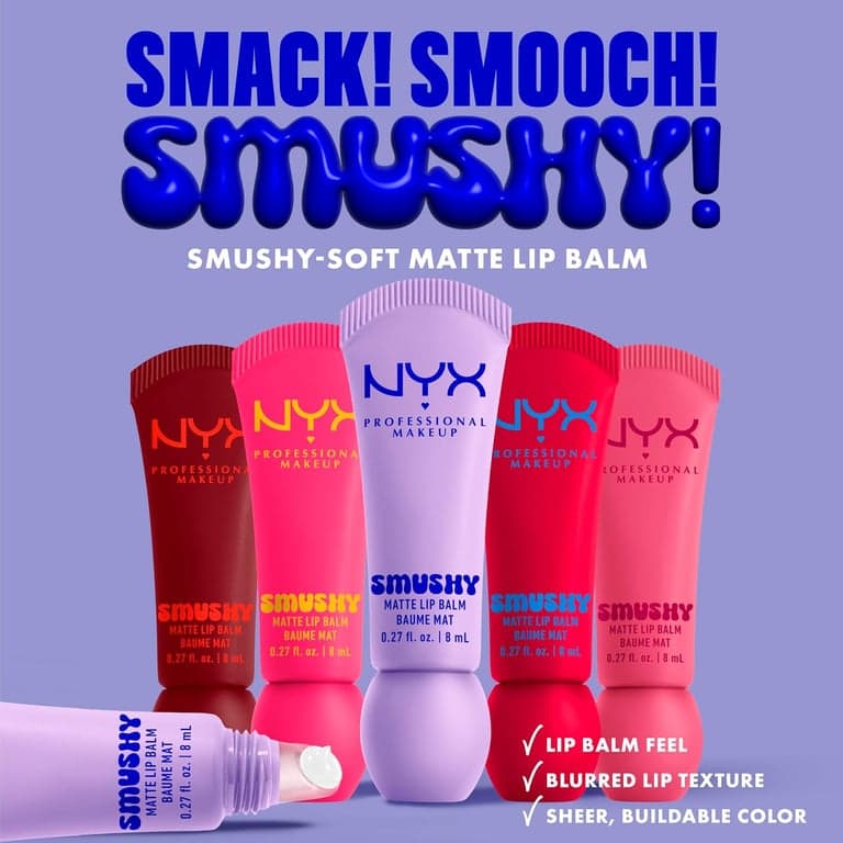 NYX PROFESSIONAL MAKEUP Smushy Matte Lip Balm, humectante labial con tinte y acabado mate suave - Snuggle SZN (Nude rosado) - imagen 3