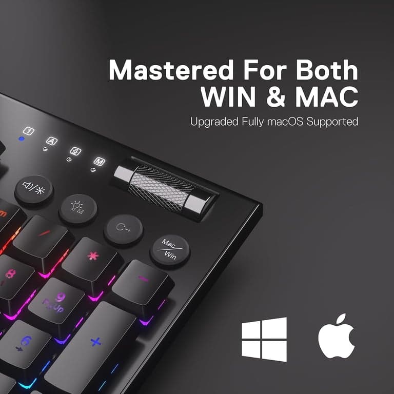 Teclado inalámbrico ultra-delgado para juegos Redragon K618 PRO, Macro y Desplazamiento de Medios - imagen 2