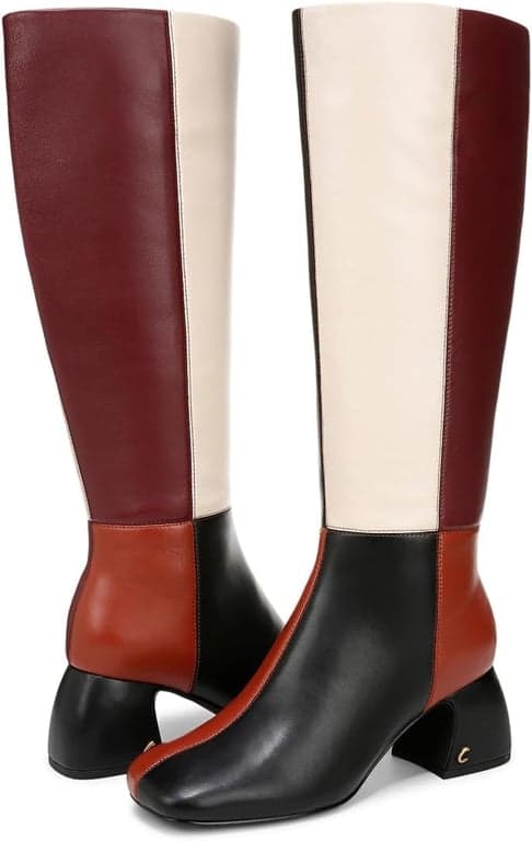 Circus NY by Sam Edelman Botas altas hasta la rodilla Oaklyn para mujer Negro/Coñac/Marfil 8 Mediano - imagen 5