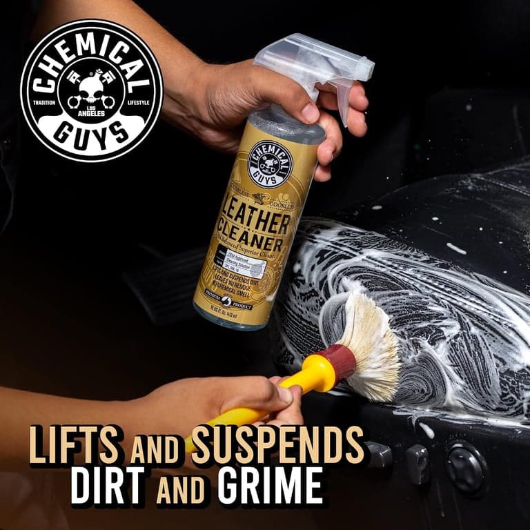 Chemical Guys, Kit Limpiador y Acondicionador de Cuero para Autos y Hogar, 2 x 16 oz | de dos pasos limpia y luego acondiciona asientos, muebles, bolsos y botas, pH-balanceado para cuero natural y sellado - vista alternativa