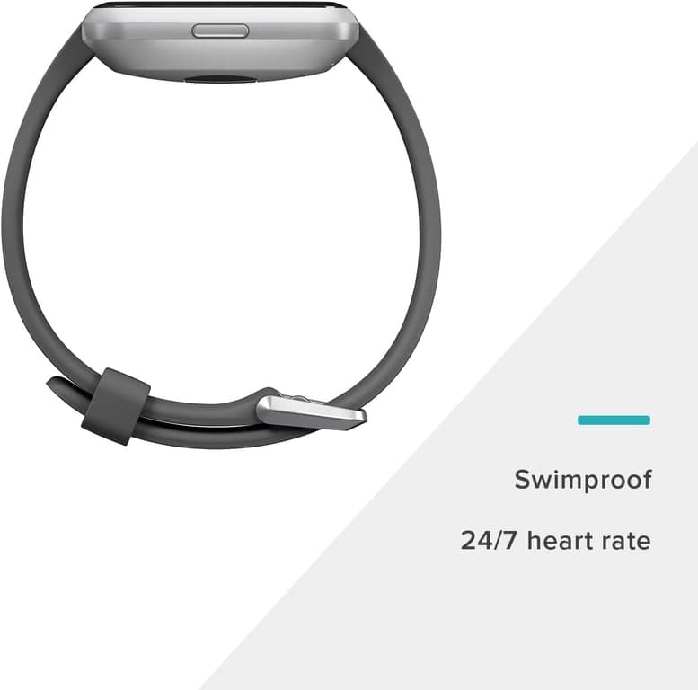 Smartwatch Fitbit Versa Lite, GPS, Aluminio Carbón/Plata, Talla Única (Bandas S y L Incluidas) - imagen 2