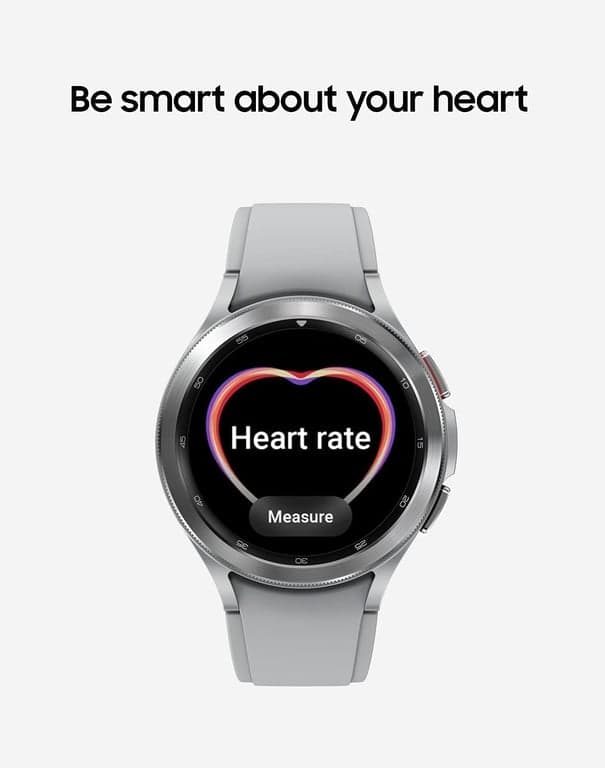 Samsung Electronics Galaxy Watch 4 Classic 46mm Smartwatch con Monitor ECG Rastreador para Salud Fitness Correr Ciclos de Sueño GPS Detección de Caídas Bluetooth Versión de EE. UU., Plateado (Renovado) - imagen 3
