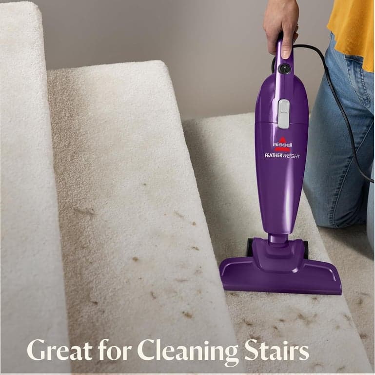 Bissell 2033 Featherweight Stick Aspiradora sin Bolsa Ligera y Escoba Eléctrica con Herramienta para Grietas para Suelos Duros y Alfombras, Azul - imagen 4
