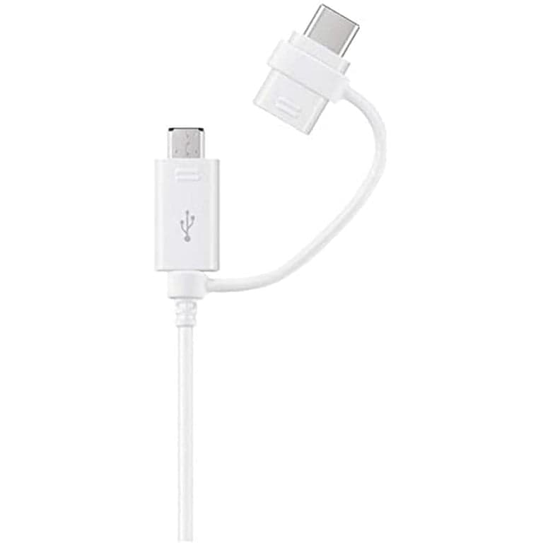 Cable de carga para smartphone Samsung de datos 2 vías 2 en 1 original Carga rápida Micro USB Tipo C