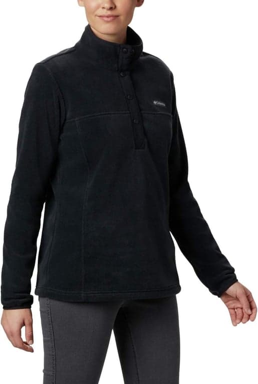 Chaqueta de forro polar Columbia Benton Springs Half Snap II para mujer, Dark Stone/Canoe/Vintage Blue, 3X - imagen 2