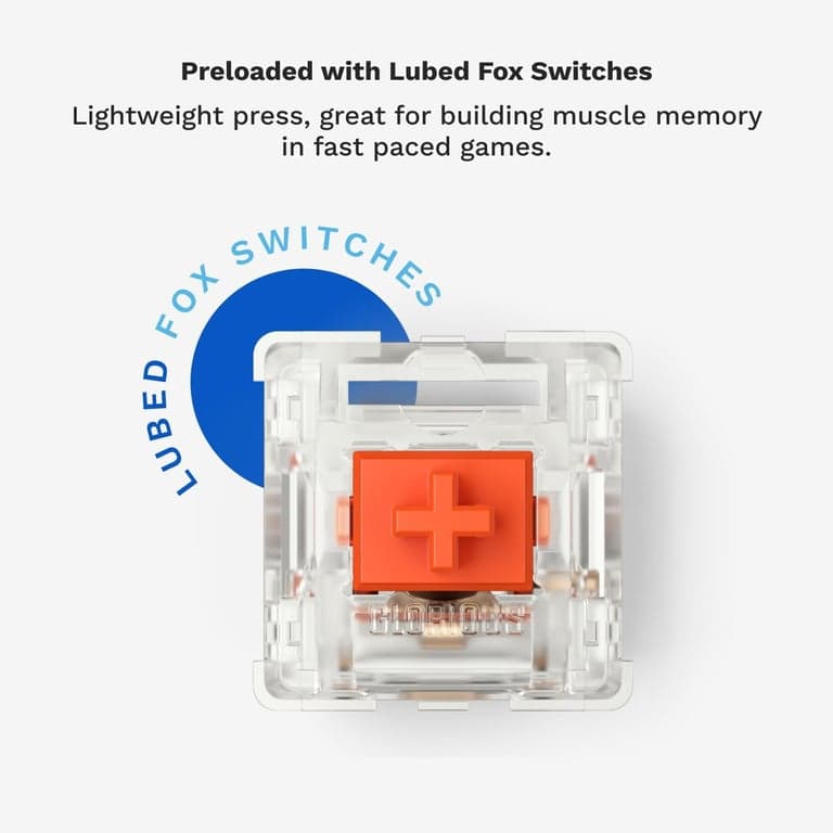 Teclado mecánico para juegos GLORIOUS GMMK 2 - Switches lineales Hotswap estilo Cherry Mx - con cable de tamaño completo - Teclas de doble inyección, RGB - Accesorios para PC - 96%, Negro - imagen 2