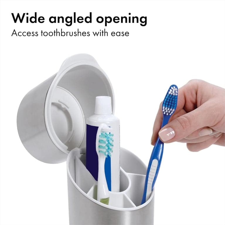 Juego de soporte para cepillos de dientes OXO Good Grips para baño - Acero inoxidable - imagen 3