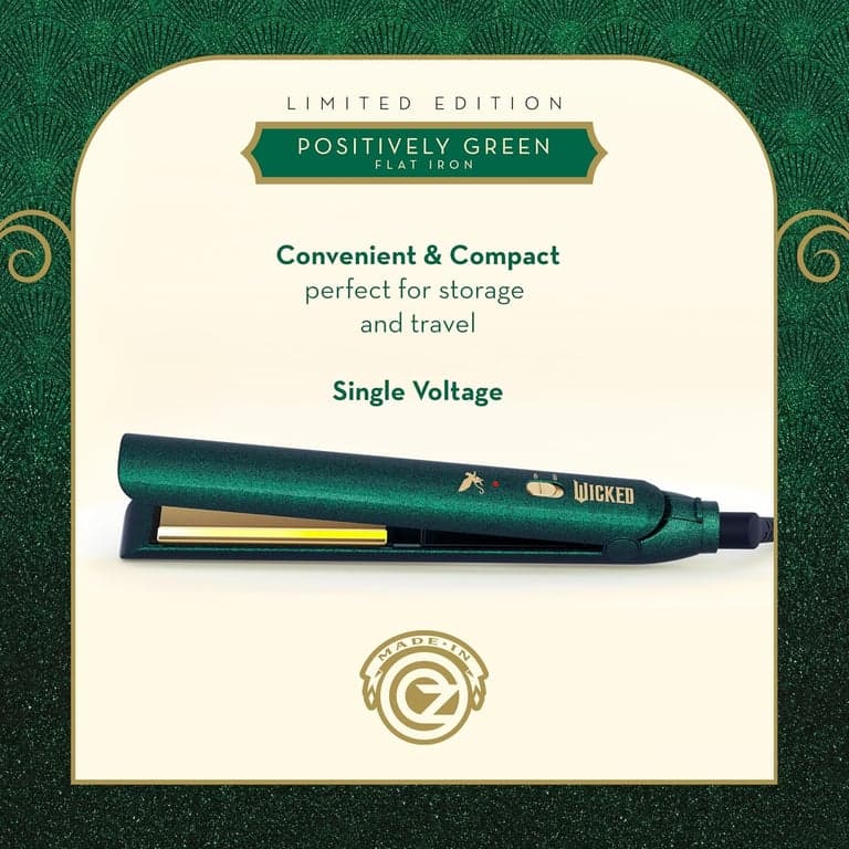 Plancha para el cabello Wicked Elphaba de Conair, alisador de cabello de 1 pulgada - imagen 3