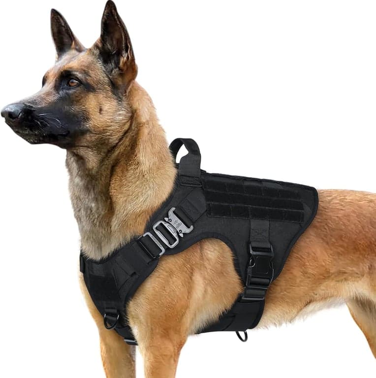 rabbitgoo Arnés táctico para perros grandes, chaleco militar resistente sin tirones