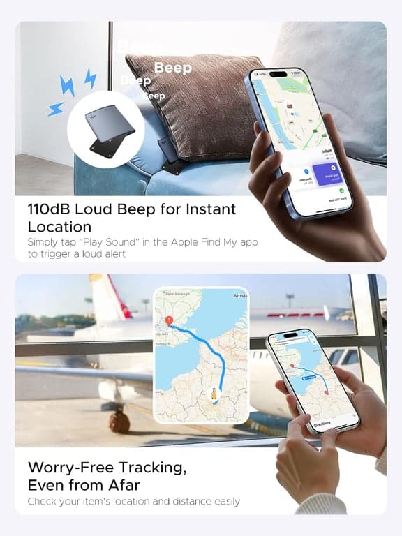 UGREEN FineTrack Slim Duo2 Wallet Tracker Card (iOS and Android) - imagen 2