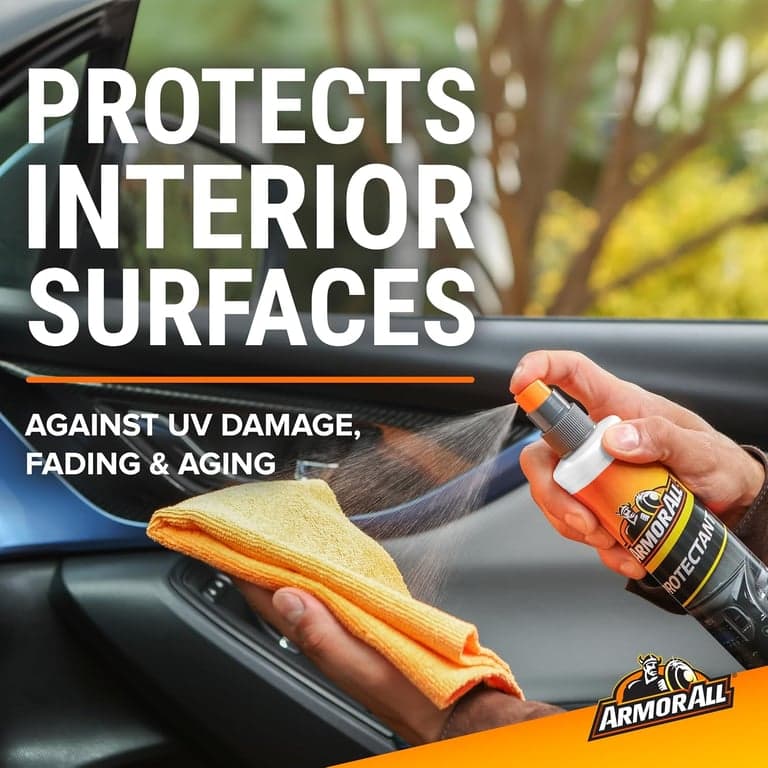 Kit de limpieza de autos Armor All, toallitas para vidrios, protector, lavado y cera, espuma para neumáticos | de detallado de lavado de autos de 4 piezas con toallitas para vidrios sin amoníaco y spray protector UV para superficies interiores - imagen 2