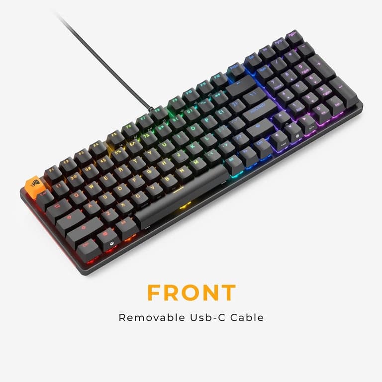 Teclado mecánico para juegos GLORIOUS GMMK 2 - Switches lineales Hotswap estilo Cherry Mx - con cable de tamaño completo - Teclas de doble inyección, RGB - Accesorios para PC - 96%, Negro - imagen 6