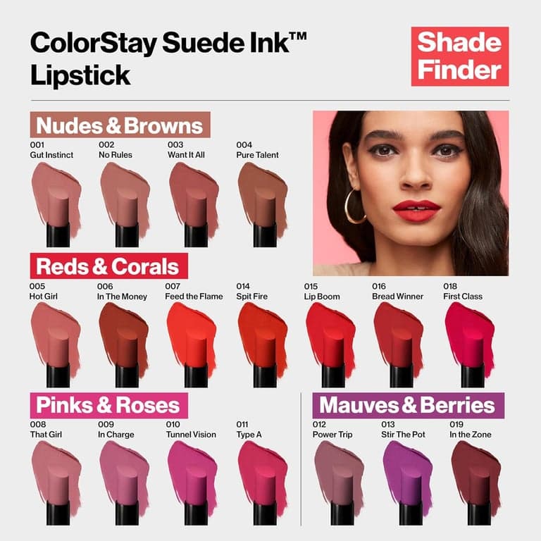 Revlon ColorStay Suede Ink Lipstick, 007 Feed the Flame, 0.09 oz - imagen 4