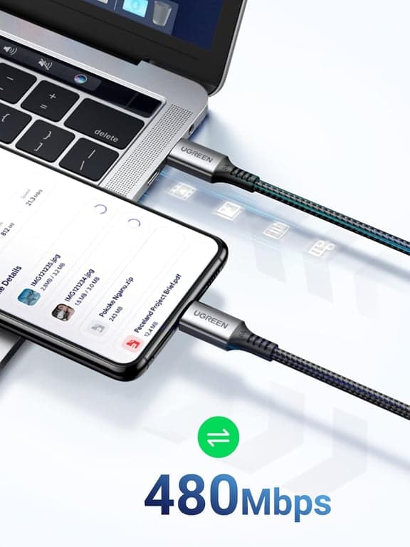 UGREEN Cable USB C de 100W, Carga Rápida Tipo C PD 3.0 Compatible con MacBook, iPhone 16/15 Plus Pro Max, Galaxy S24 S24+ S24 Ultra S23 S22, Pixel 6 7 8 9 XL, 1M - imagen 3