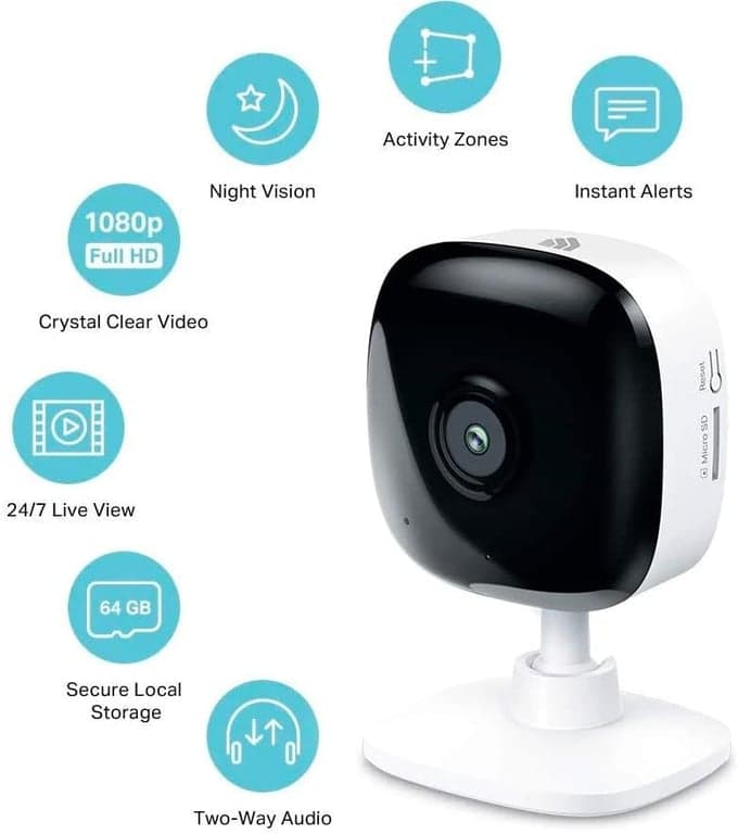 Cámara de seguridad con cable para interiores Kasa 1080p, monitor de bebés y mascotas, EC60 - vista alternativa