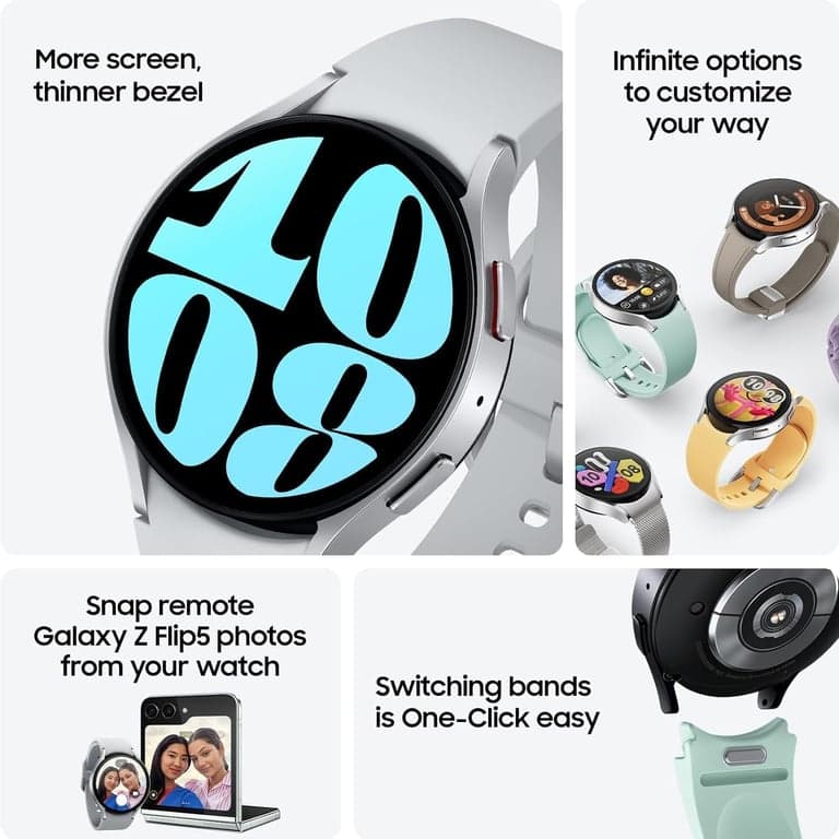 SAMSUNG Galaxy Watch 6 (40mm, WiFi + 4G LTE) Smartwatch Super AMOLED de 1.3" GPS Bluetooth, Completamente Desbloqueado con Entrenamiento del Sueño, Resistente al Agua, Monitor de Presión Arterial R935U (con Cubo Cargador Rápido, Dorado) (Renovado) - imagen 3